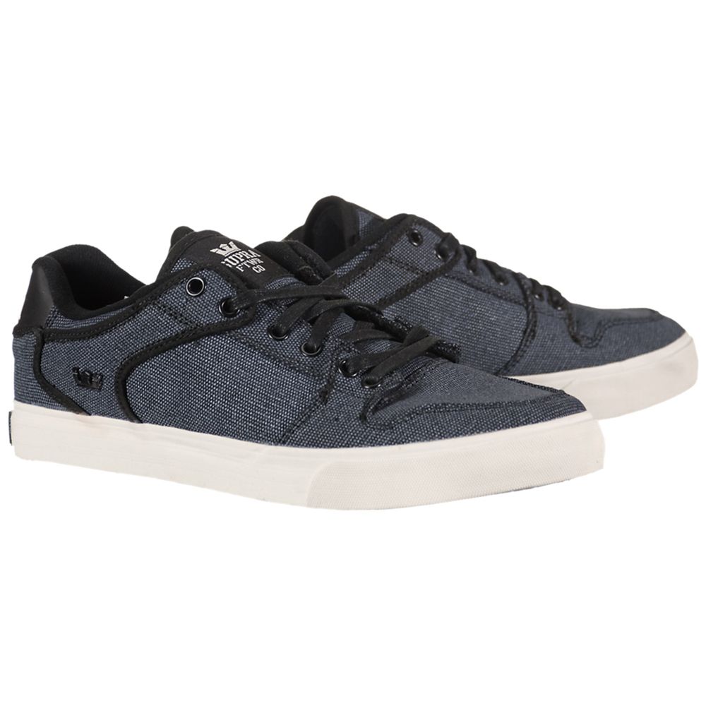 Baskets Basses Supra Vaider Low Noir Blanche Black/White Homme | FDQ-87749454